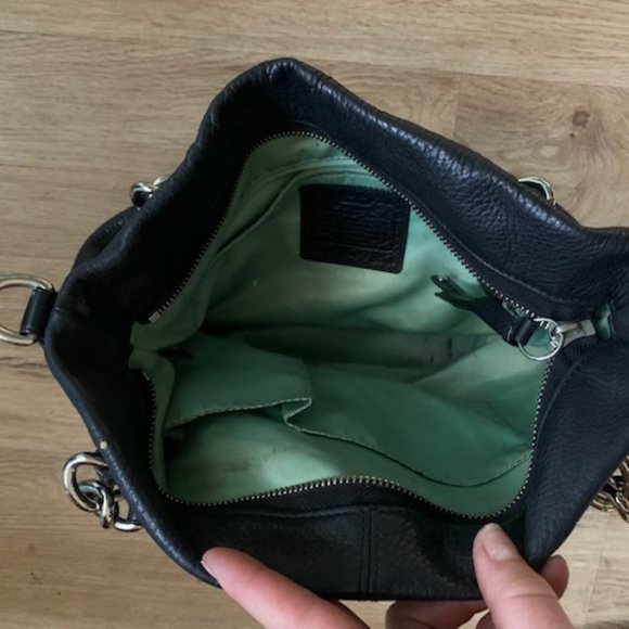 Coach Brooke Hobo Pebbled Black Leather Bag - Picture 3 of 4